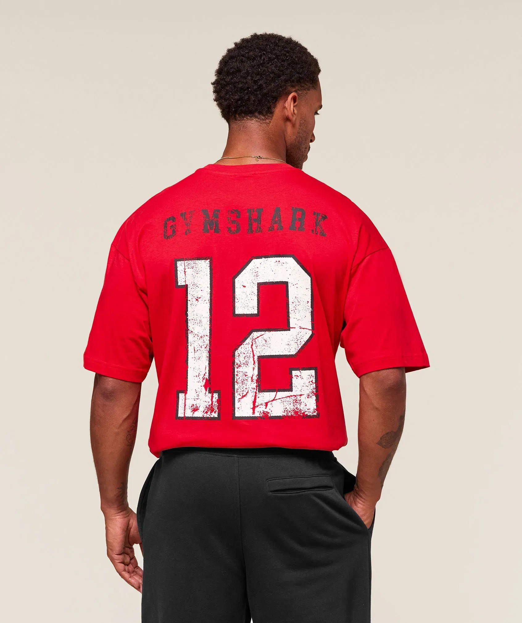 Collegiate Graphic T-Shirt oversized fit Athletic Red