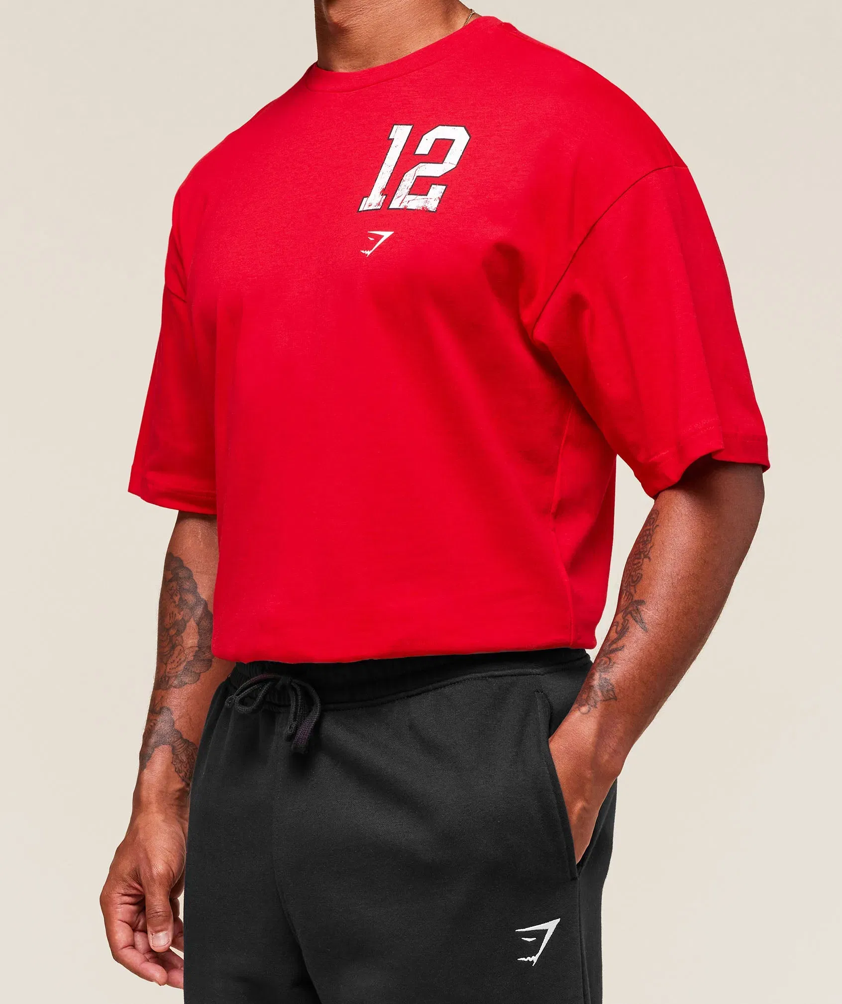 Collegiate Graphic T-Shirt oversized fit Athletic Red