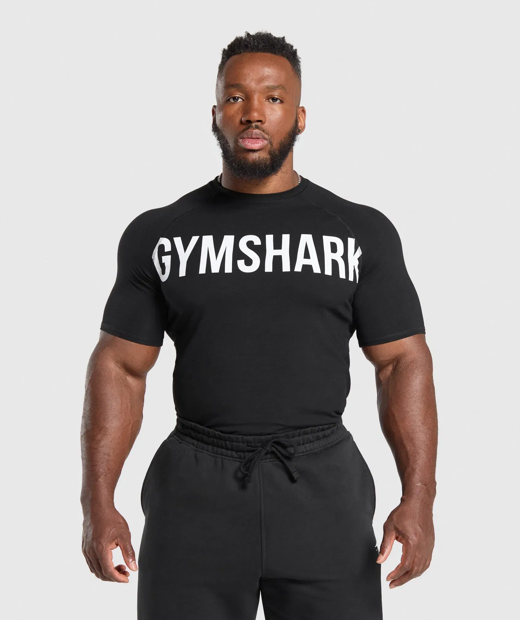 Prime T-Shirt muscle fit Black/White