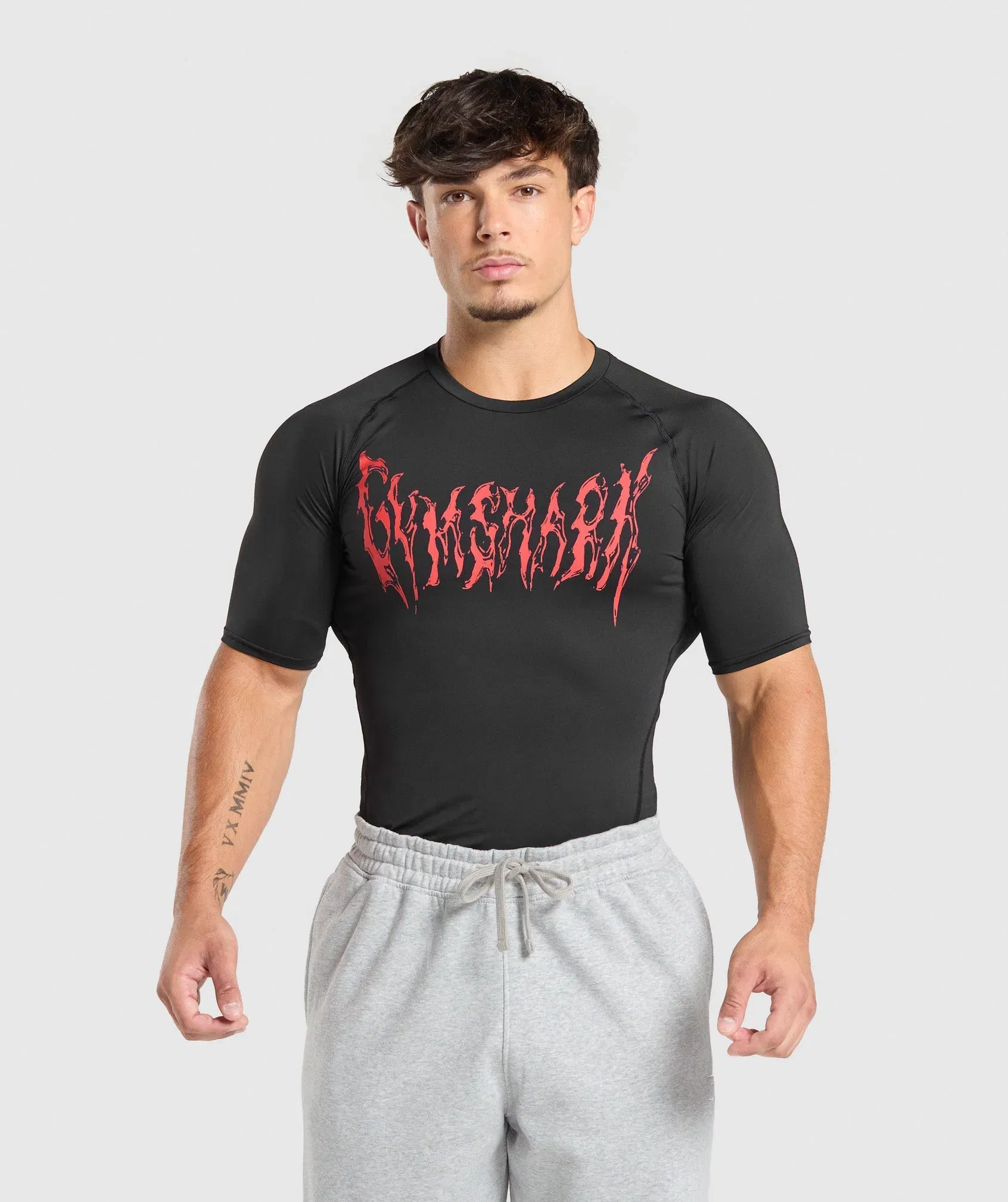 Graphic Baselayer T-Shirt compression fit Black