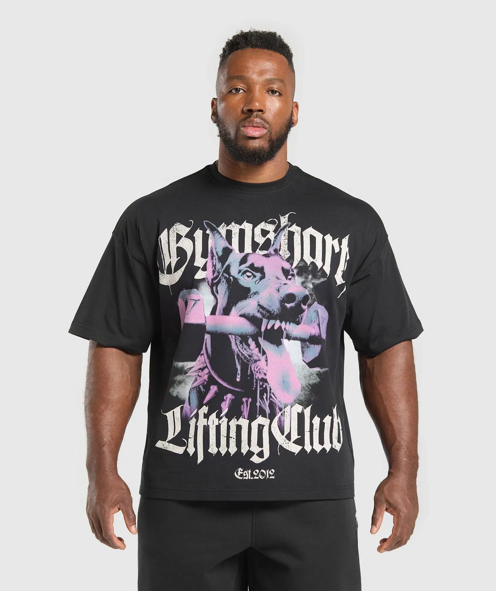 Doberman Graphic T-Shirt extreme oversized fit Black