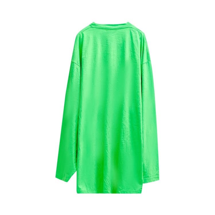 Balenciaga Languages Long-Sleeve T-Shirt Fluo Green