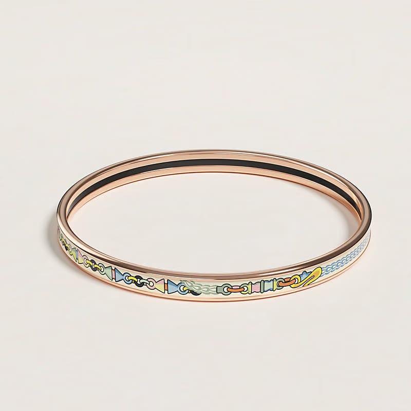 Hermes Flora y Plata bangle doux pastel