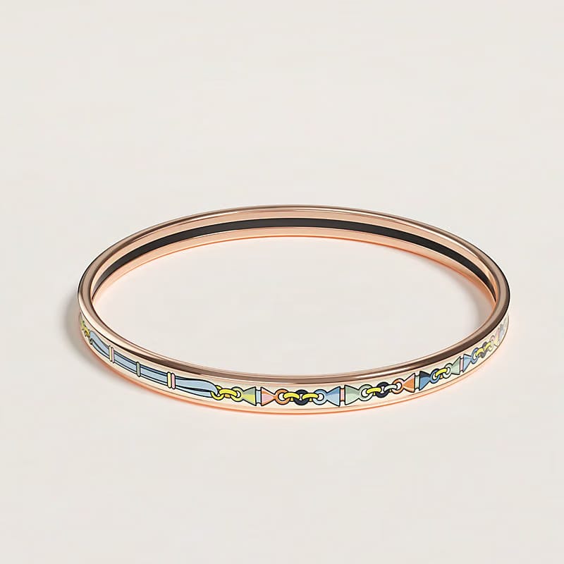 Hermes Flora y Plata bangle doux pastel