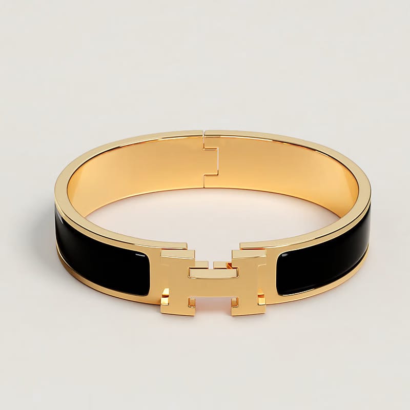 Hermes Clic H bracelet noir