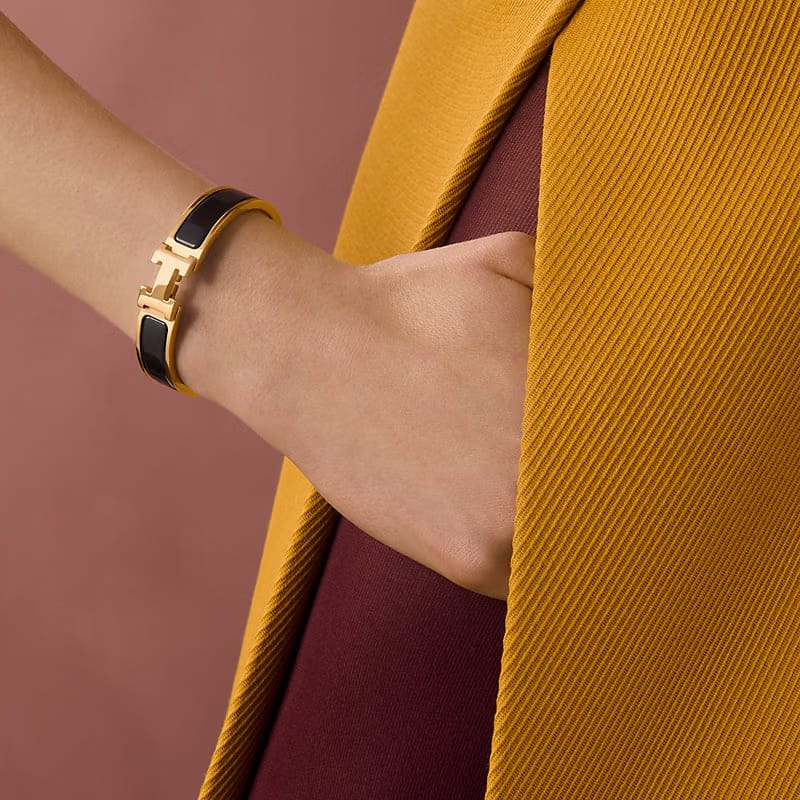 Hermes Clic H bracelet noir