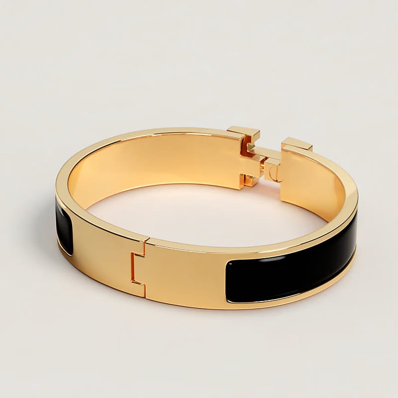 Hermes Clic H bracelet noir
