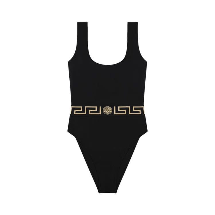 Versace Greca One Piece Swimsuit Black/Gold