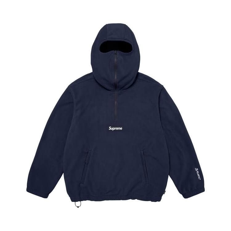 Supreme Polartec Face Mask Half Zip Hoodie Navy
