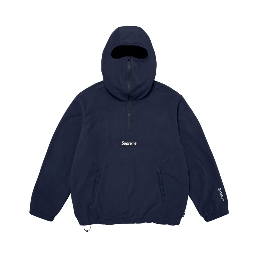 Supreme Polartec Face Mask Half Zip Hoodie Navy