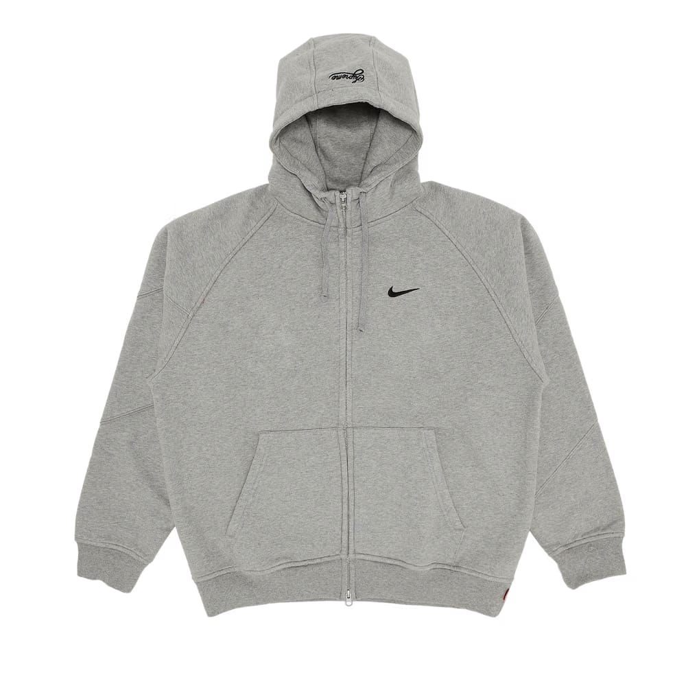 Supreme x Nike Zip Up Hoodie Heather Grey