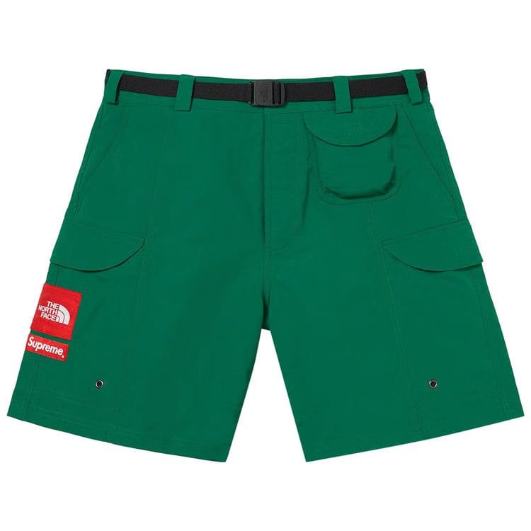 Supreme x The North Face Trekking Packable Belted Shorts Dark Green
