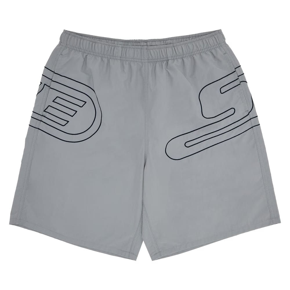 Supreme Big Logo Nylon Shorts Grey