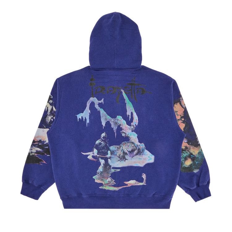 Supreme x Frank Frazetta Zip Up Hoodie Washed Navy