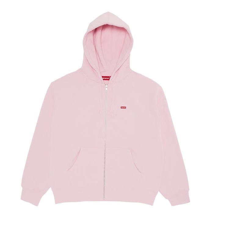 Supreme Small Box Zip Up Hoodie Light Pink