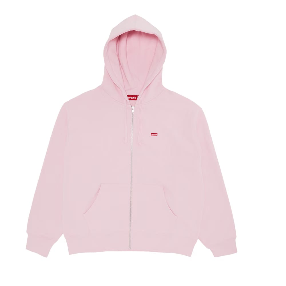 Supreme Small Box Zip Up Hoodie Light Pink