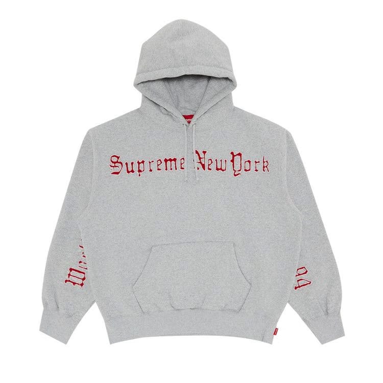 Supreme Contrast Cutout Hoodie Heather Grey