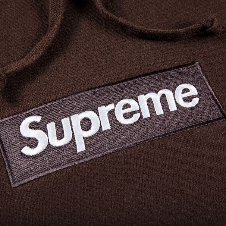 Supreme Box Logo Hoodie Dark Brown