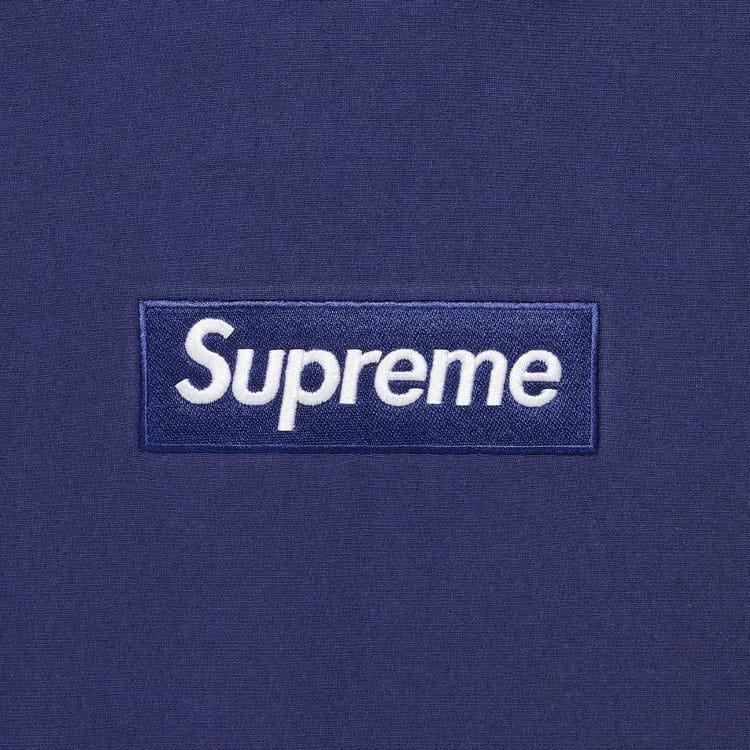 Supreme Box Logo Hoodie Washed Navy