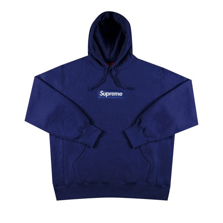 Supreme Box Logo Hoodie Washed Navy