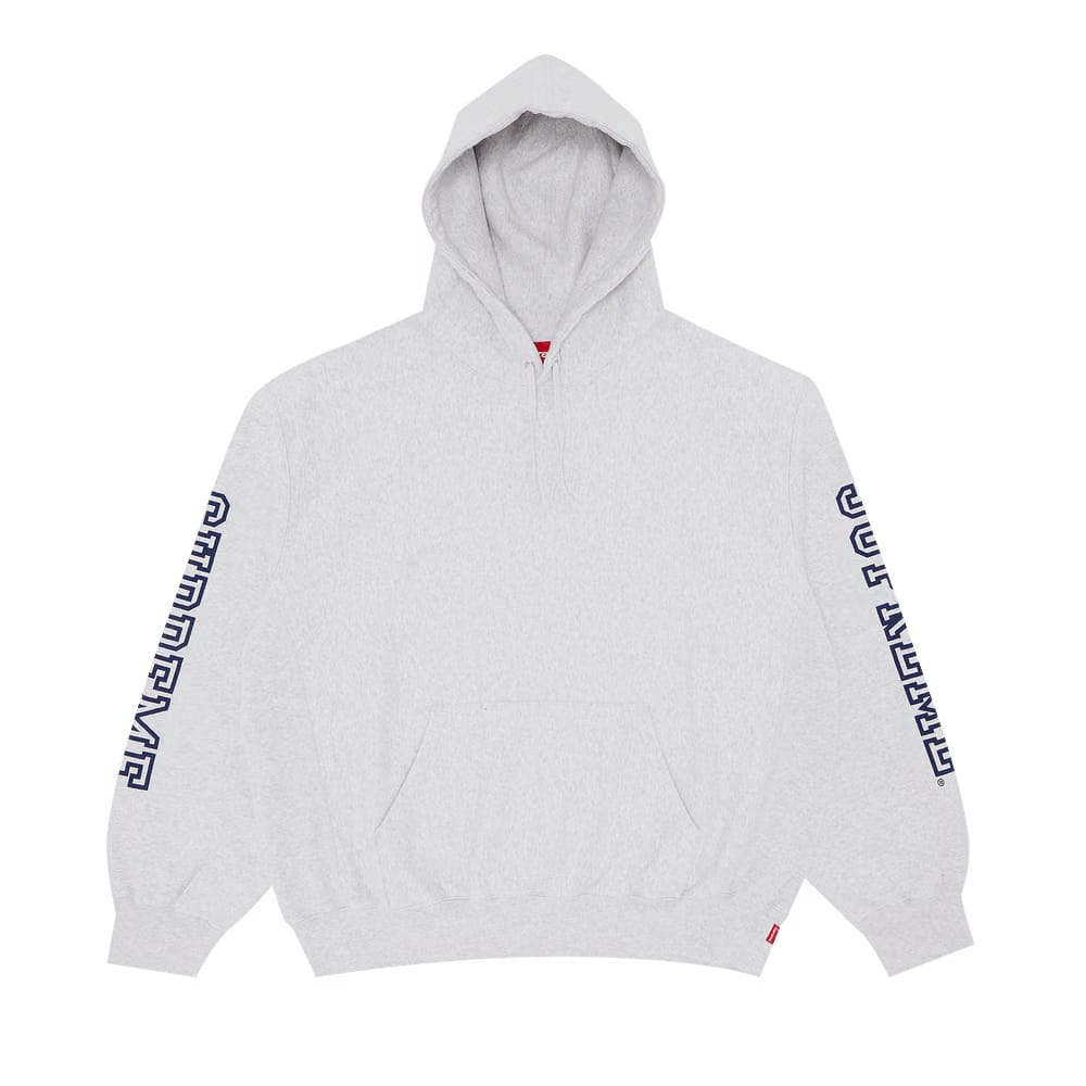 Supreme Collegiate Sleeve Hoodie Ash Grey