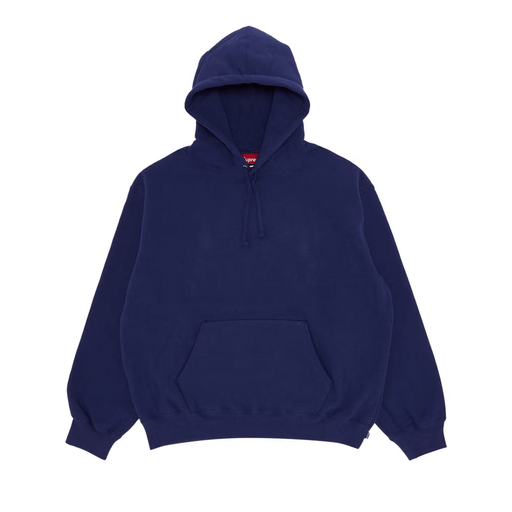 Supreme Satin Appliqué Hoodie Washed Navy