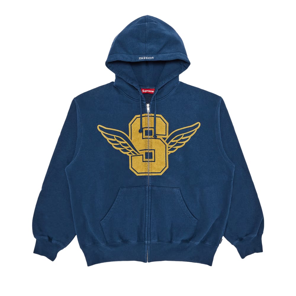 Supreme Wings Zip Up Hoodie Dark Blue