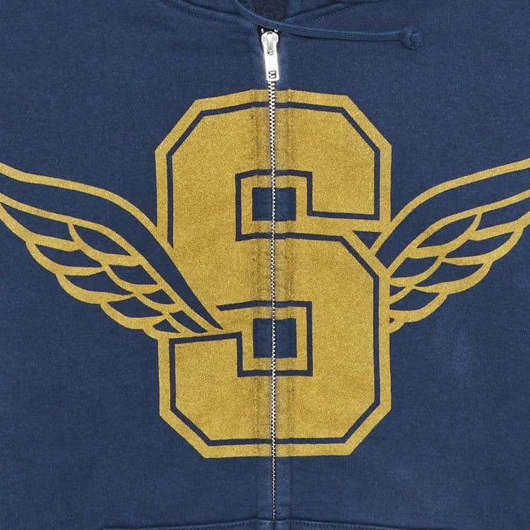 Supreme Wings Zip Up Hoodie Dark Blue