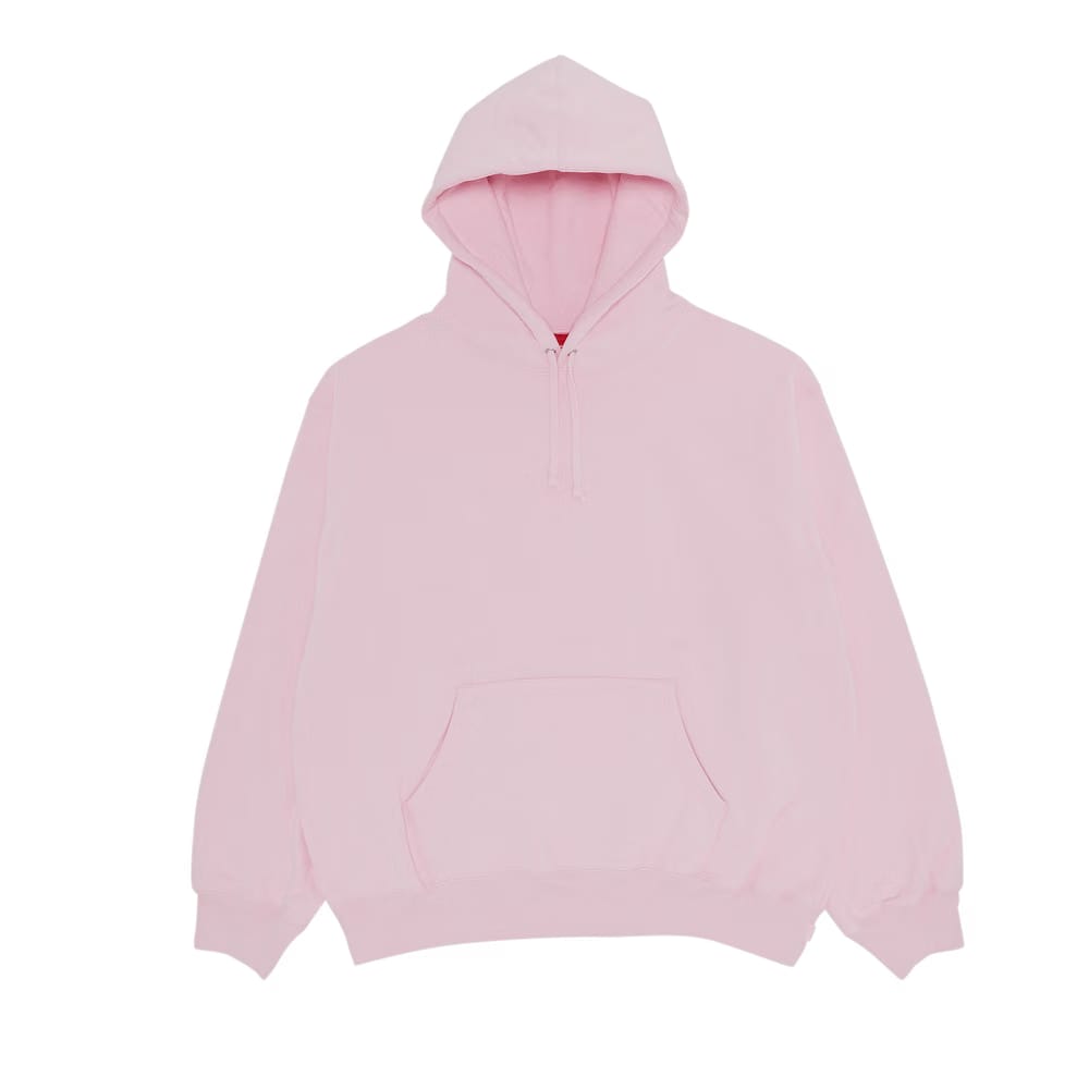 Supreme Satin Appliqué Hoodie Light Pink