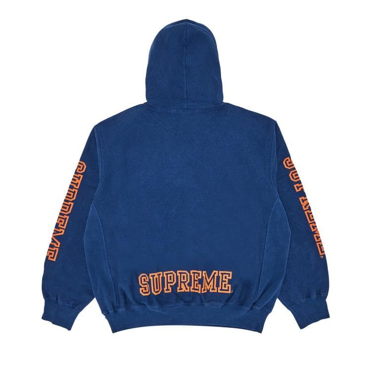 Supreme Collegiate Sleeve Hoodie Dark Royal