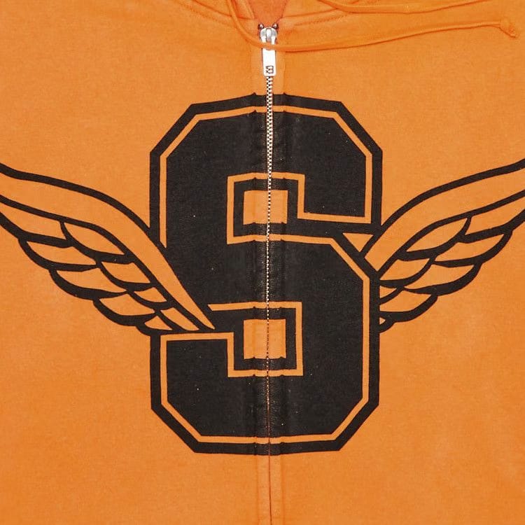 Supreme Wings Zip Up Hoodie Light Orange