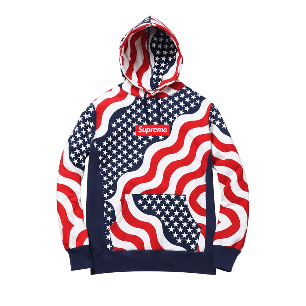 Supreme Box Logo Pullover Flag