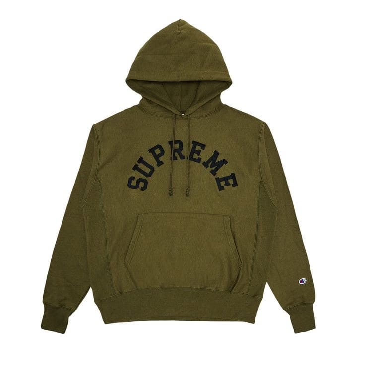 Supreme Champion Hoodie Olive