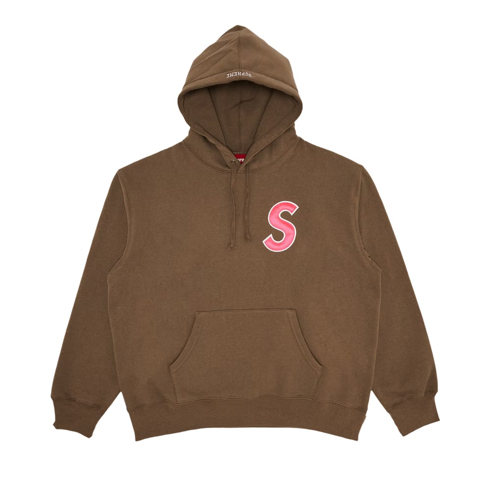 Supreme S Logo Hoodie Dusty Brown