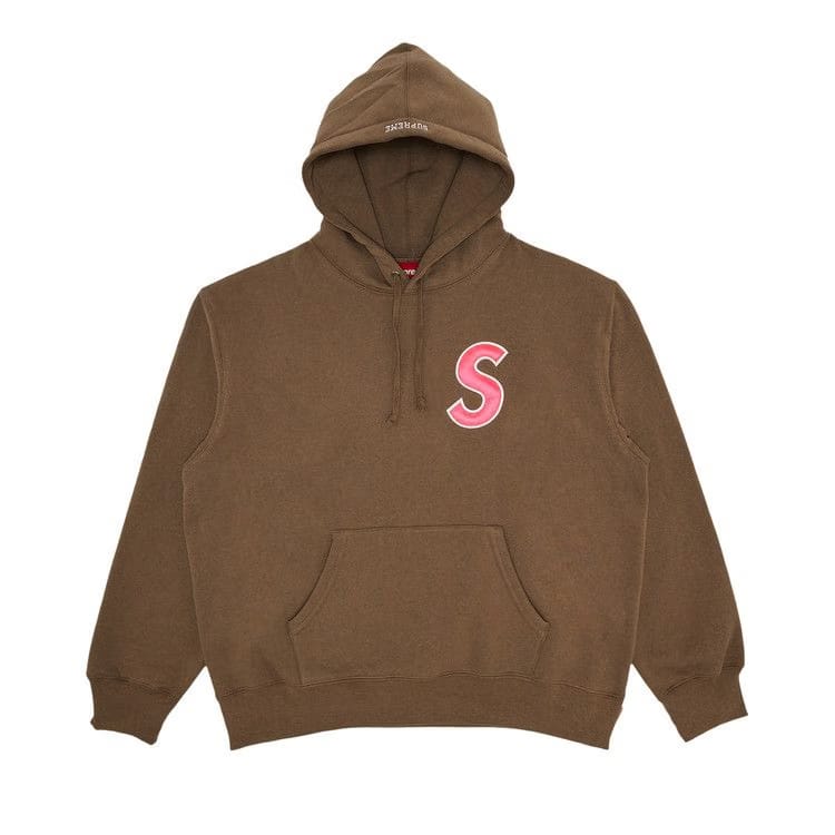Supreme S Logo Hoodie Dusty Brown