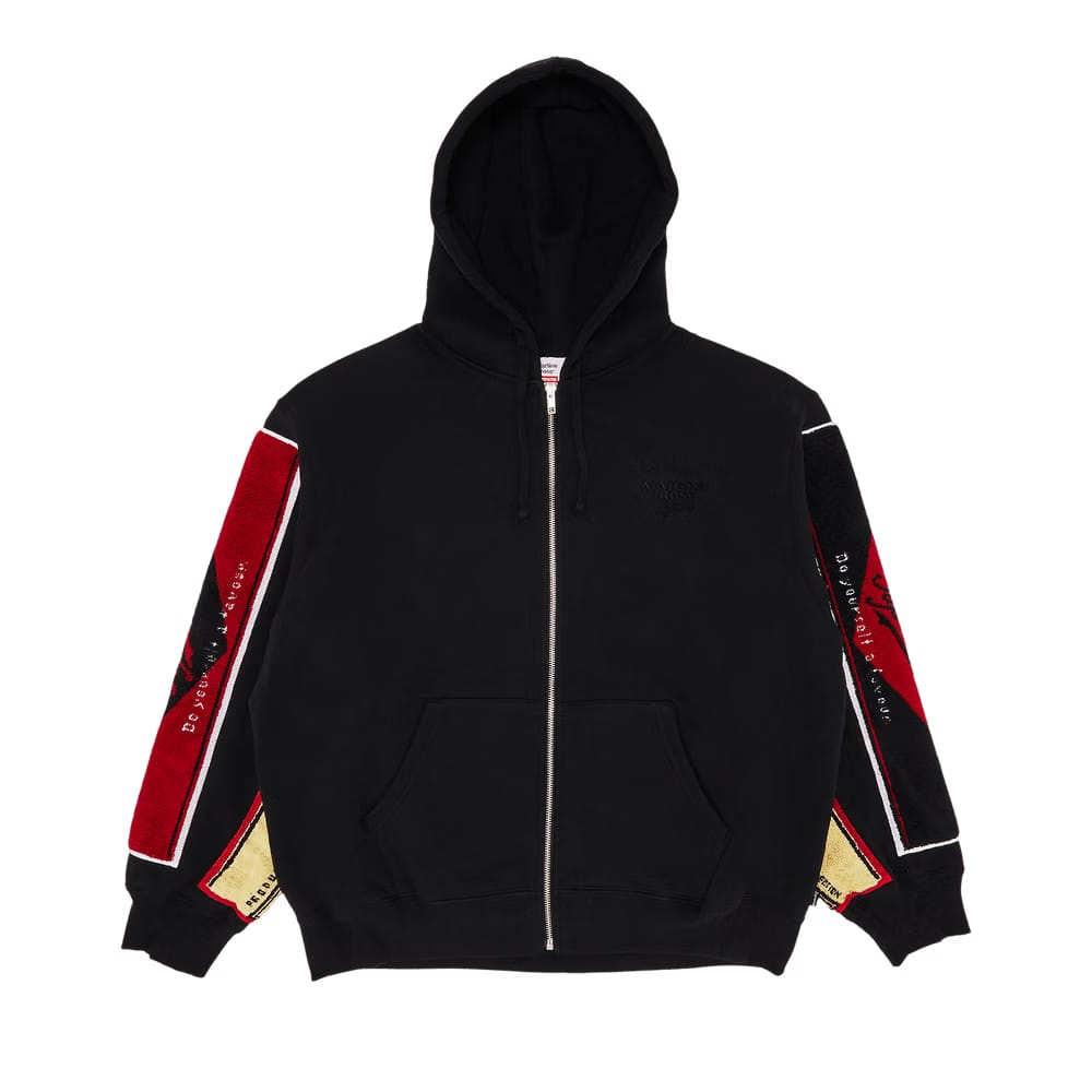 Supreme x Martine Rose Towel Zip Up Hoodie Black