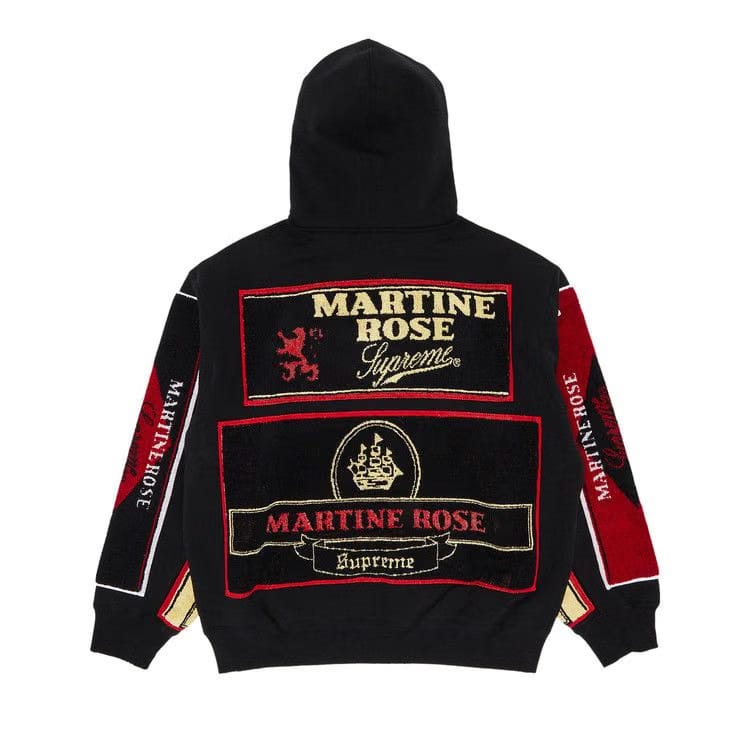 Supreme x Martine Rose Towel Zip Up Hoodie Black