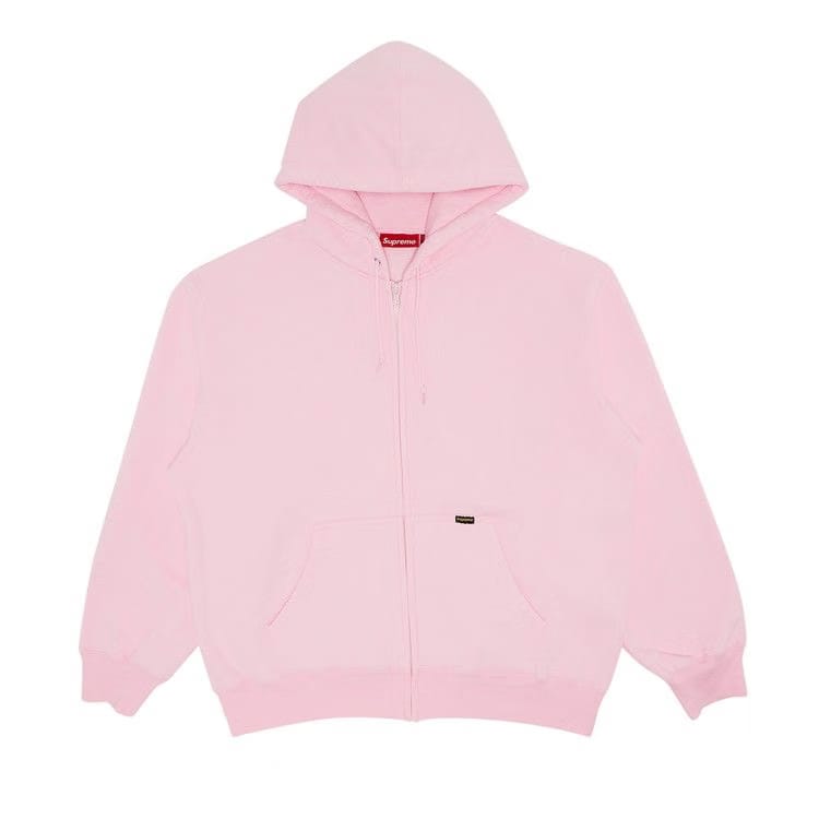 Supreme Work Zip Up Hoodie Light Pink
