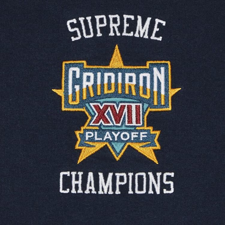 Supreme Playoffs Zip Up Hoodie Navy