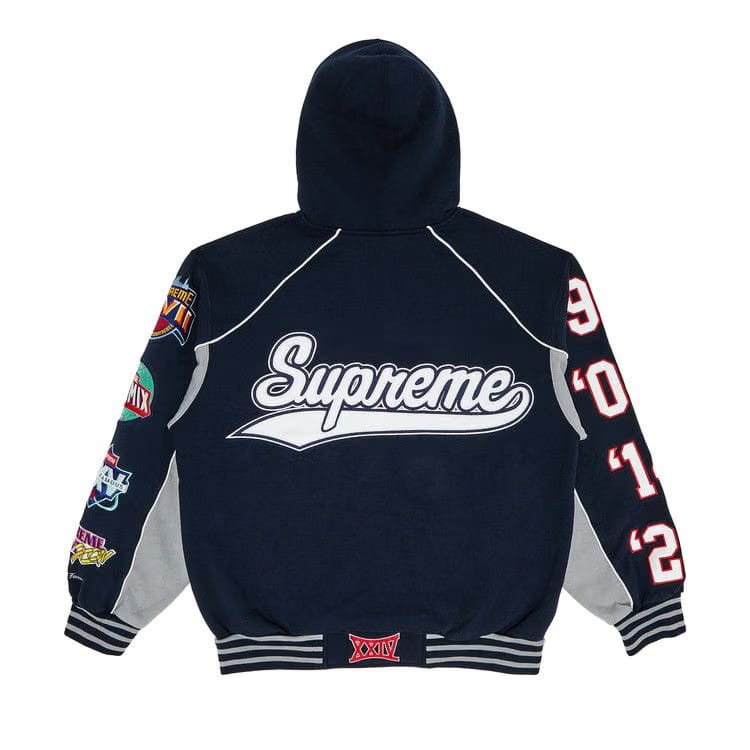 Supreme Playoffs Zip Up Hoodie Navy