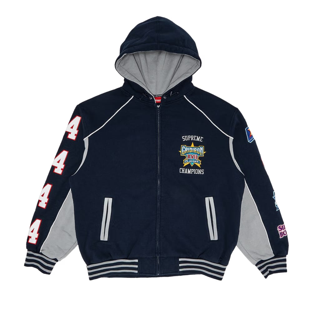 Supreme Playoffs Zip Up Hoodie Navy