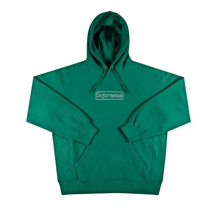 Supreme x KAWS Chalk Logo Hoodie Light Pine