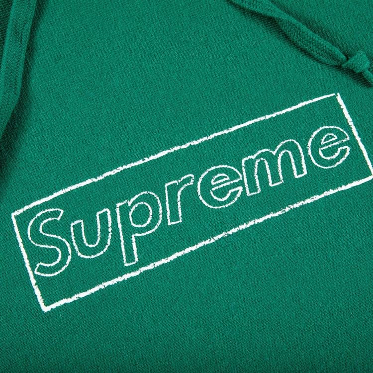 Supreme x KAWS Chalk Logo Hoodie Light Pine