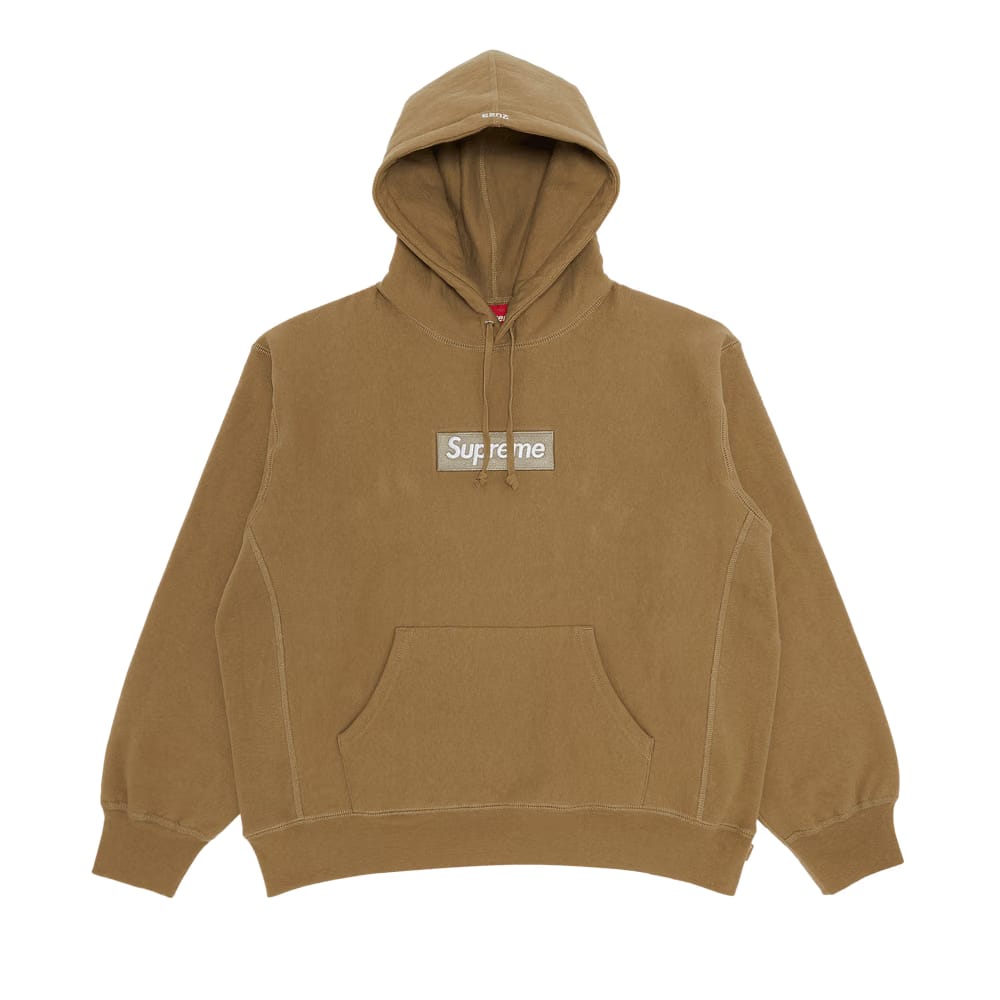 Supreme Box Logo Hoodie Dark Sand