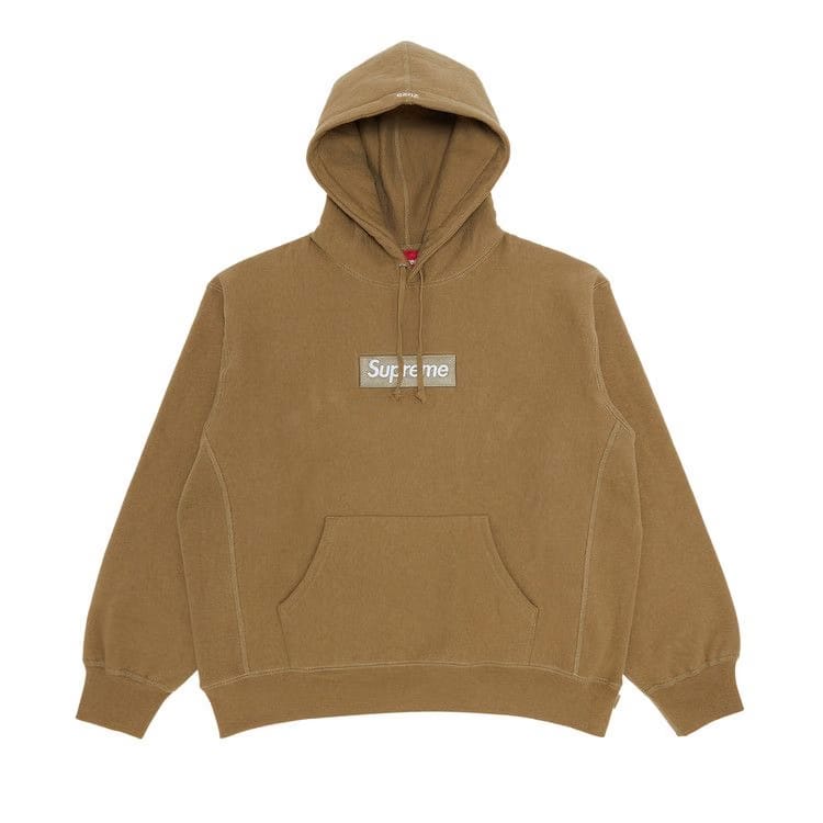 Supreme Box Logo Hoodie Dark Sand