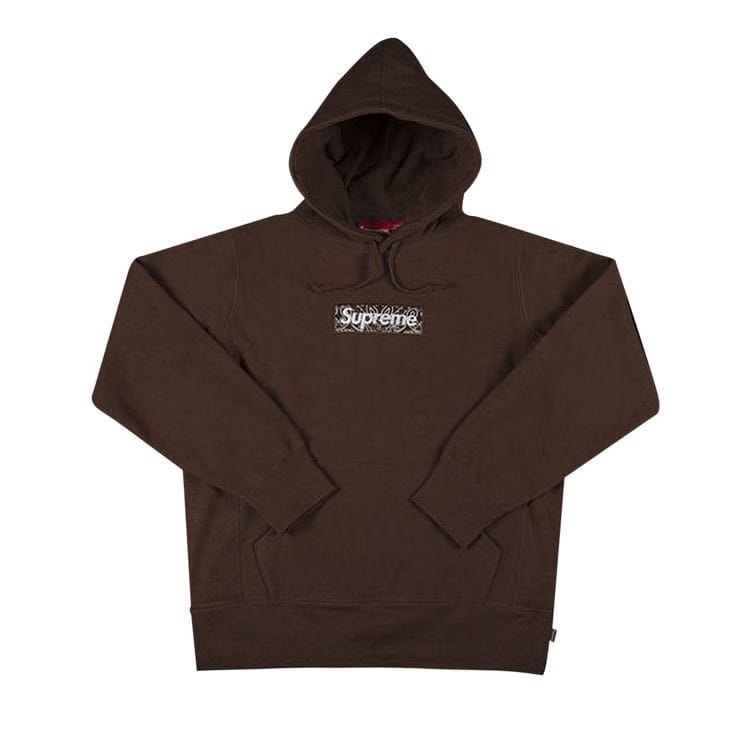 Supreme Bandana Box Logo Hoodie Dark Brown