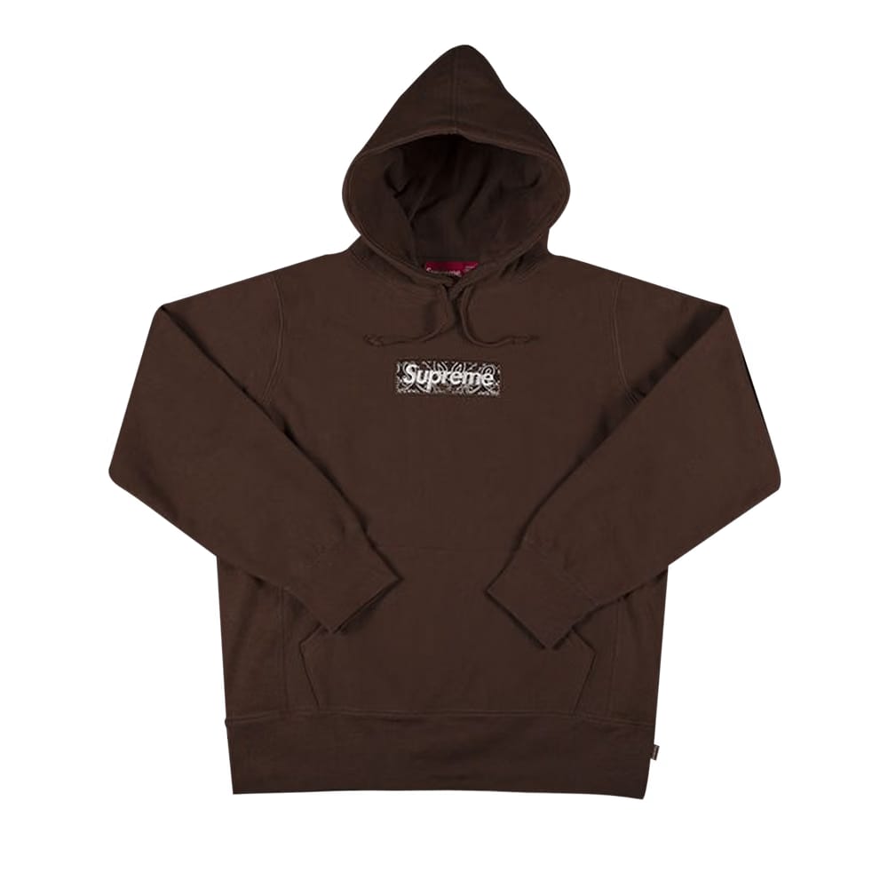 Supreme Bandana Box Logo Hoodie Dark Brown