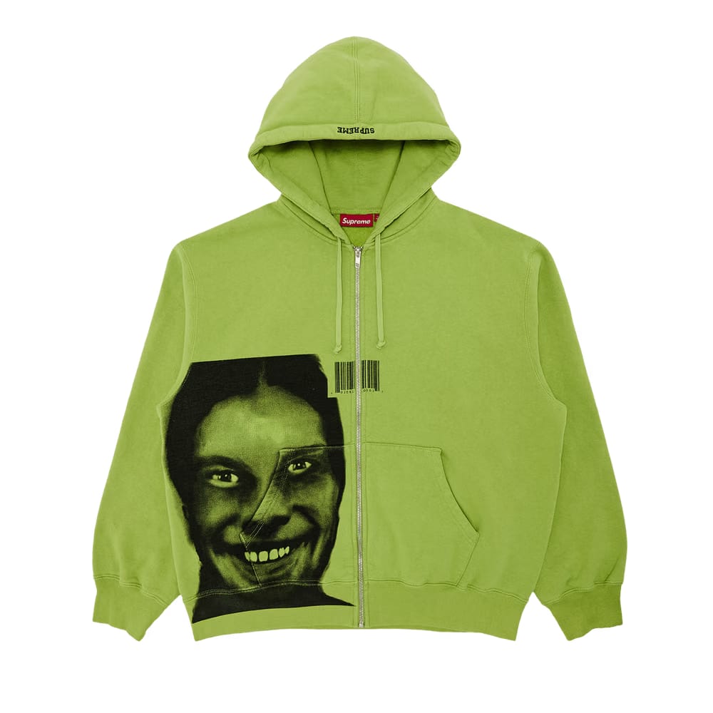 Supreme x Aphex Twin Zip Up Hoodie Lime
