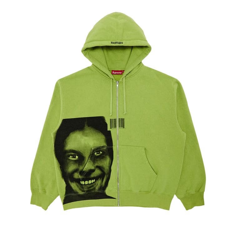 Supreme x Aphex Twin Zip Up Hoodie Lime