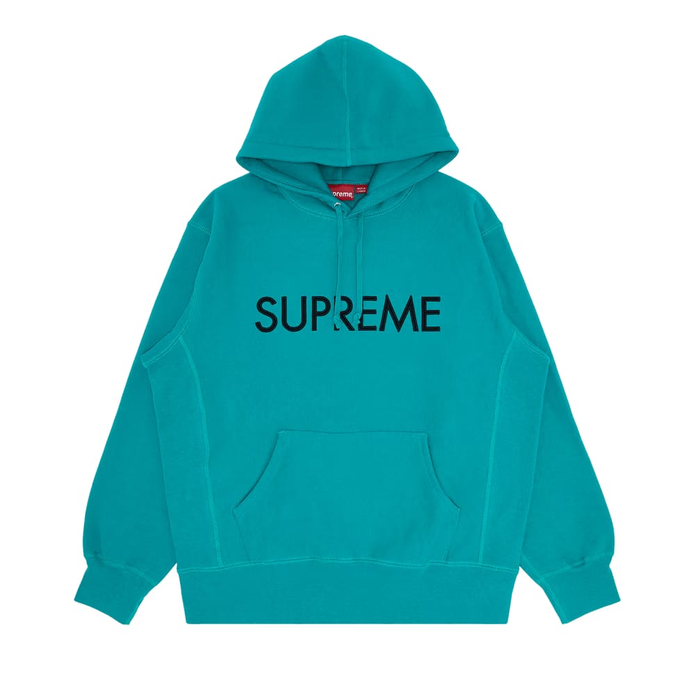 Supreme Capital Hoodie Dark Aqua